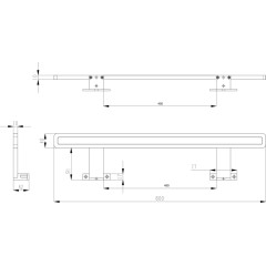 SAPHO - MIRAKA LED svítidlo 9W, 230V, 600x35x120, IP44, akryl, chrom MR600