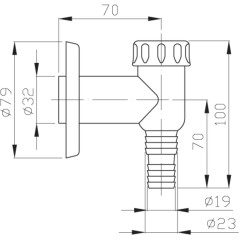 Bruckner - Venkovní pračkový sifon, DN32, bílá 168.303.0