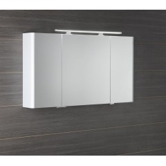 SAPHO - LUCIE galerka s LED osvětlením, 126x70x17cm, bílá LU125-0030