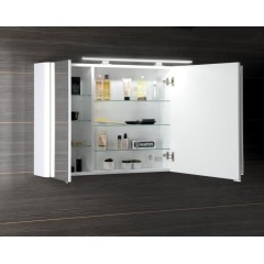 SAPHO - LUCIE galerka s LED osvětlením, 126x70x17cm, bílá LU125-0030