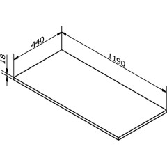 SAPHO - Deska DTDL 1190x18x440, borovice rustik DT119-1616