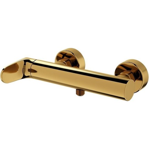 CERSANIT - Nástěnná sprchová baterie INVERTO, páková, zlatá + zlatý úchyt S951-292