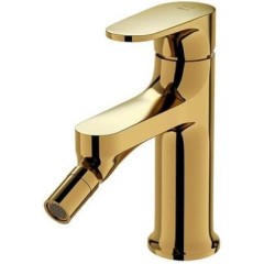 CERSANIT - Stojánková bidetová baterie INVERTO, zlatá +zlatý úchyt S951-289