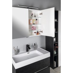 SAPHO - RIWA galerka s LED osvětlením, 81x70x17cm, bílá lesk RIW080-0030