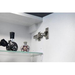 SAPHO - RIWA galerka s LED osvětlením, 3x dvířka, 121x70x17cm, bílá lesk RIW120-0030