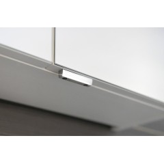 SAPHO - RIWA galerka s LED osvětlením, 3x dvířka, 121x70x17cm, bílá lesk RIW120-0030