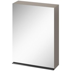 CERSANIT - Zrcadlová skříňka VIRGO 60 šedý dub s černými úchyty S522-016