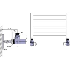 SAPHO - CUBE připojovací sada ventilů ruční rohová, chrom CP4010S