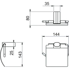 SAPHO - FLORI držák toaletního papíru s krytem, černá mat RF007/15