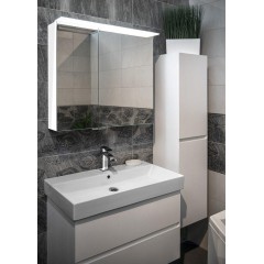 SAPHO - LINEX galerka s LED osvětlením, 80x70x15cm, bílá LX080-0030