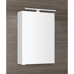 SAPHO - MIRRÓ galerka s LED osvětlením, 50x70x16cm, levá/pravá, bílá MC050-0030
