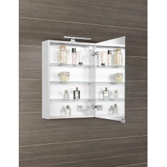 SAPHO - MIRRÓ galerka s LED osvětlením, 50x70x16cm, levá/pravá, bílá MC050-0030