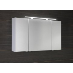 SAPHO - MIRRÓ galerka s LED osvětlením, 3x dvířka, 120x70x16cm, bílá MC121-0030