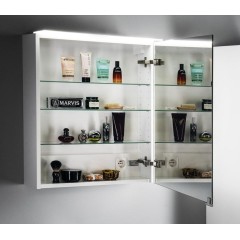 SAPHO - LINEX galerka s LED osvětlením, 60x70x15cm, levá/pravá, bílá LX060-0030