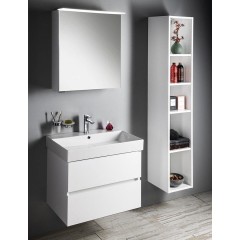 SAPHO - LINEX galerka s LED osvětlením, 60x70x15cm, levá/pravá, bílá LX060-0030