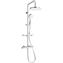 MEXEN - KT05 Sprchový sloup s termostatickou baterií, chrom / bílá 771500593-00