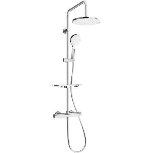MEXEN - KT05 Sprchový sloup s termostatickou baterií, chrom / bílá 771500593-00