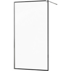 MEXEN - KIOTO Sprchová zástěna WALK-IN 50x200 cm 8 mm, chrom, černý profil 800-050-101-01-70