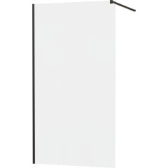 MEXEN - KIOTO Sprchová zástěna WALK-IN 110x200 cm 8 mm, černá, matné sklo 800-110-101-70-30