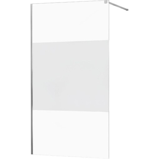 MEXEN - KIOTO Sprchová zástěna WALK-IN 120x200 cm 8 mm, chrom, Transparent/matné sklo 800-120-101-01-35
