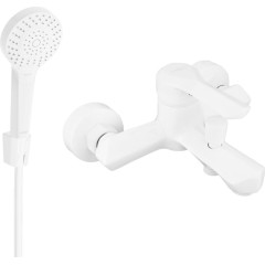 MEXEN - Saber R05 vanová baterie se sprchou set, bílá 7213R05-20