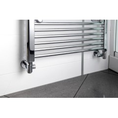 SAPHO - CORNER COMBI SIMPLY připojovací sada ventilů triaxiální, pravé provedení, chrom CP330S