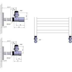 SAPHO - COMPACT připojovací sada ventilů ruční rohová, chrom CP5015S