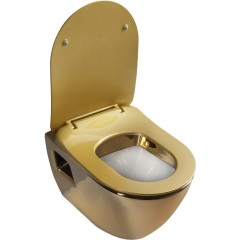 SAPHO - PAULA WC sedátko, SLIM, Soft Close, zlatá KC0903