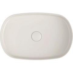 ISVEA - INFINITY OVAL keramické umyvadlo na desku, 55x36cm, ivory 10NF65055-2K