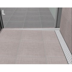 SAPHO - Spádová lišta, levá, výška 10, délka 1000, nerez mat SPD10-L