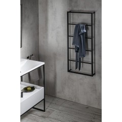 SAPHO - SKA nástěnný sušák ručníků 450x1150x100, černá mat SKA501