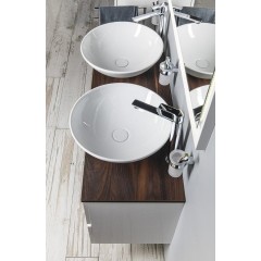 SAPHO - DIMP keramické umyvadlo na desku, Ø 46cm, bílá WH060