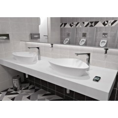 SAPHO - Senzorová vysoká stojánková baterie 230V AC / 6V DC (4xAA), chrom BT.ES6500