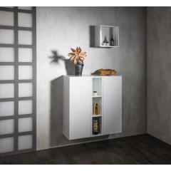 SAPHO - ESPACE otevřená policová skříňka 20x94x22cm, bílá ESC130-3030