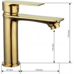 MEXEN - Royo umyvadlová baterie zlato 72200-50