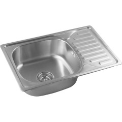 AQUALINE - Nerezový vestavný dřez s odkapem 66x18x42cm AQ6642B