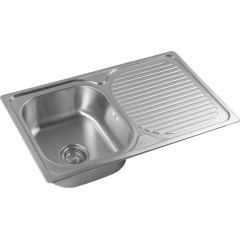 AQUALINE - Nerezový vestavný dřez s odkapem 78x18x48cm AQ7848B