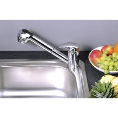 AQUALINE - KASIOPEA stojánková dřezová baterie s výsuvnou sprškou, chrom 1107-70