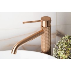 SAPHO - FLAWO stojánková umyvadlová baterie vysoká, měď mat FR678G