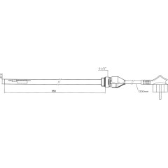 AQUALINE - Topná tyč, kroucený kabel, 600 W LT90600K