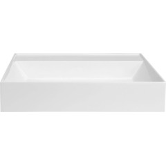 SAPHO - GODIVA umyvadlo, litý mramor, 58x44cm, bez otvoru, bílá GU058-0