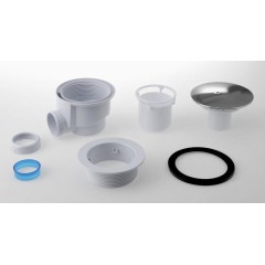 AQUALINE - Vaničkový sifon, průměr 90, DN40, krytka ABS/chrom PF408