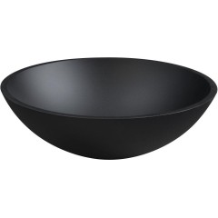 SAPHO - TELICA skleněné umyvadlo na desku Ø 42cm, černá mat TY181B