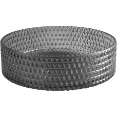 SAPHO - MARAGUA skleněné gravírované umyvadlo na desku Ø 39,5cm, černá TY214
