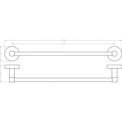 SAPHO - Magnetický držák ručníků 43cm XJ438