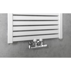 AQUALINE - TONDI otopné těleso rovné 450x1330 středové připojení, bílá DT470T