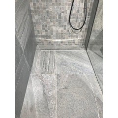 SAPHO - Spádová lišta, pravá, výška 12, délka 1000, nerez mat SPD12-P