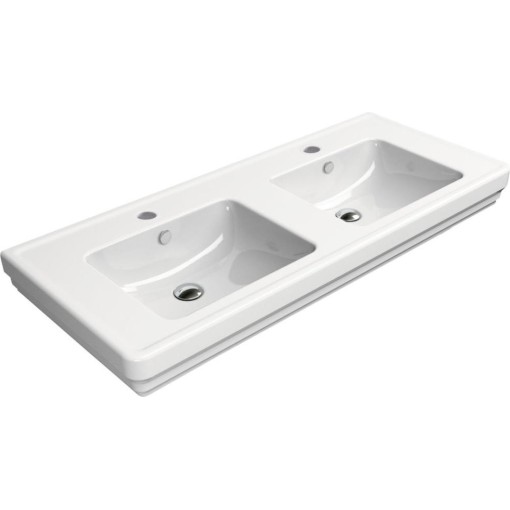 GSI - CLASSIC keramické dvojumyvadlo 125x54 cm, bílá ExtraGlaze 8725111