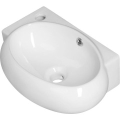 SAPHO - RIBERA keramické umývátko rohové 43x28,5cm, otvor pro baterii vlevo, bílá AR498