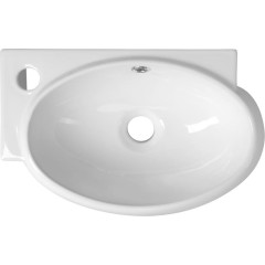 SAPHO - RIBERA keramické umývátko rohové 43x28,5cm, otvor pro baterii vlevo, bílá AR498